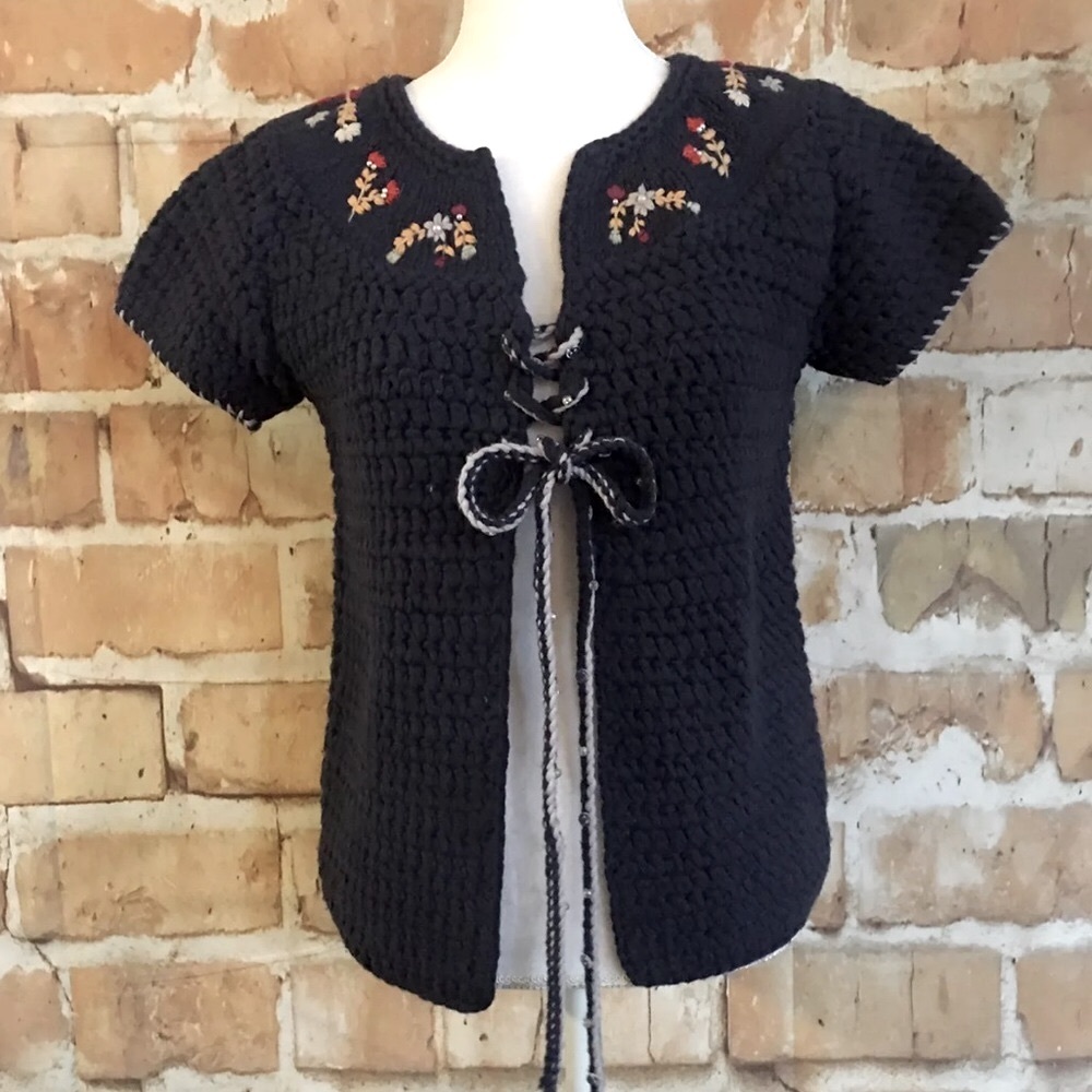 April May Navy Blue Boho Cardigan